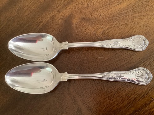 Silver plated dessert spoons - 2,