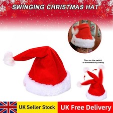 Christmas Xmas Novelty Santa Hat Cap For Musical Singing Moving Dancing Toy 1X