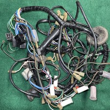 Triumph T140E Late Type Wiring Loom Harness Black Block Switch Connectors NOS