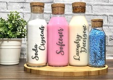 Laundry cork jars Softener &