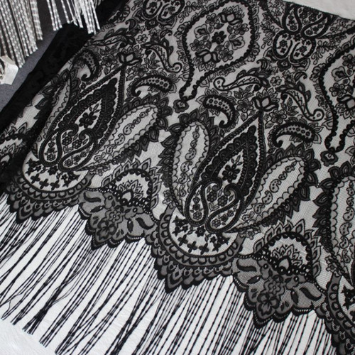 Lace mesh tassel fabric edging - mesh,