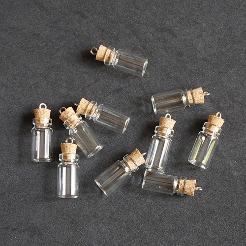 Lot small glass vials - of,