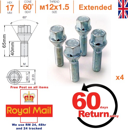 M12x1 40mm extended thread - extended,