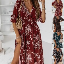 Women Chiffon V-Neck Boho