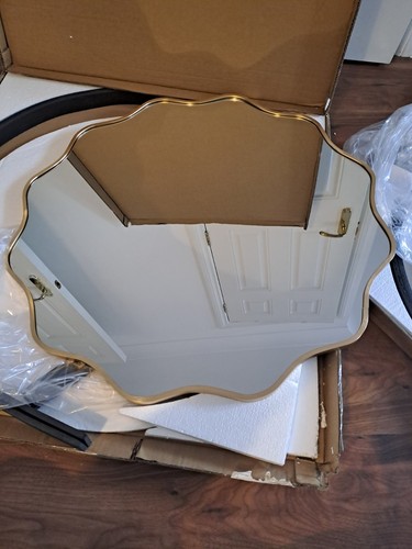 Wavy gold mirror - wavy,