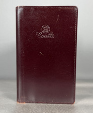 Vintage Coutts Bank Real Leather Wallet Maroon Tri-Fold Folder Case Embossed Log