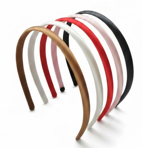 5pk satin alice bands durable - satin,