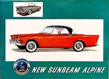 Sunbeam Alpine Series 1 Roadster & Hard Top brochure 1959-60 - #637/H