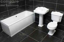 Legend Victorian Traditional Style Double Ended Bathroom Suite + Tap Option