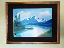 Original framed oil painting Bob Ross style 