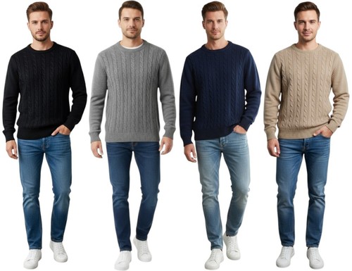 New mens plain cable - plain,