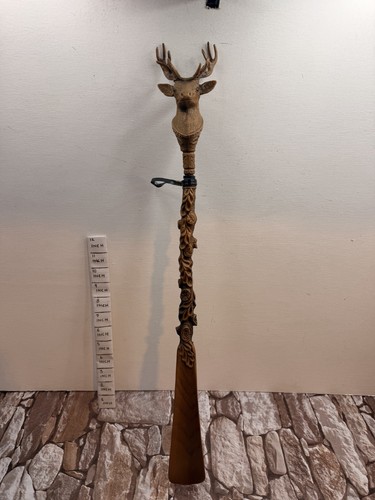 Brown stag head long handled - brown,