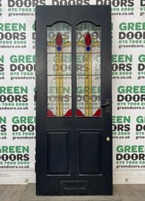 Stained glass front door 1930s - glass,