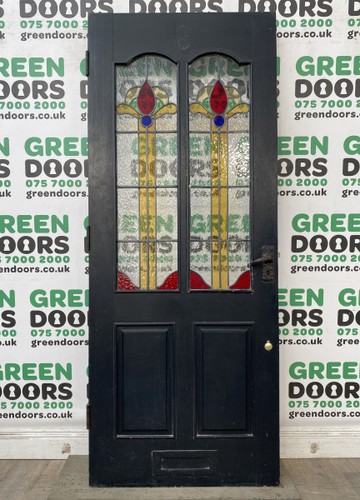 Stained glass front door 1930s - glass,
