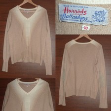 BALLANTYNE of PEEBLES/HARRODS CASHMERE JUMPER - SIZE 40 - GOOD ORDER