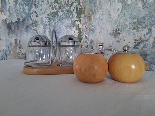 Vintage salt and pepper cruet - vintage,