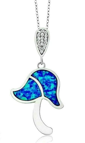 Silver created opal - silver, &