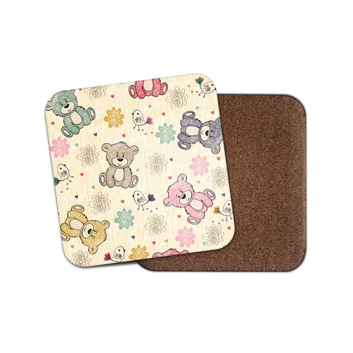Cute teddy bears - coaster,