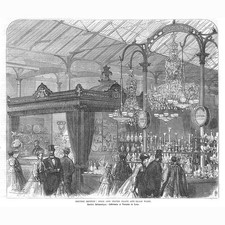 PARIS EXHIBITION British Section, Gold & Silver Plate Ware - Antique Print 1867