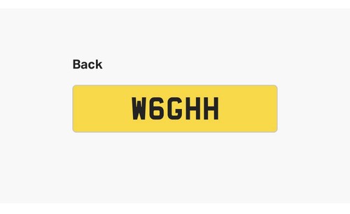 Ghh private number plate - ,
