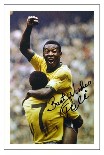 Pele brazil football signed - pele,