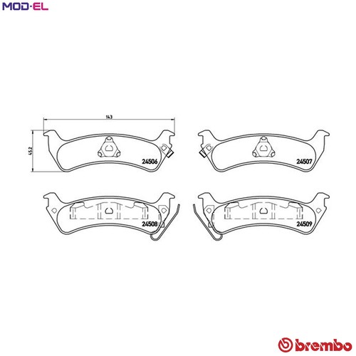 Brake pad set - set, p