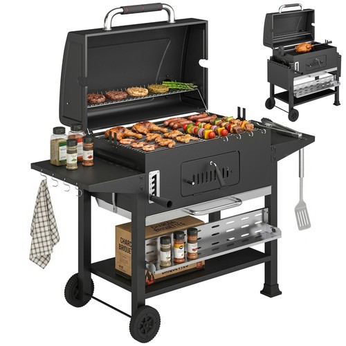 Outsunny charcoal bbq grill - bbq,