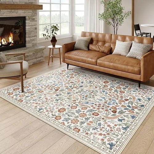 Floral carpet mat soft - floral,