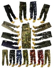 Adults Mens Camo Plain Army Cargo Combat Trousers 28" - 56" Short Regular Long