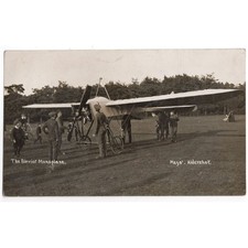 AVIATION Bleriot Monoplane Biplane RP Postcard by May of Aldershot Used 1912