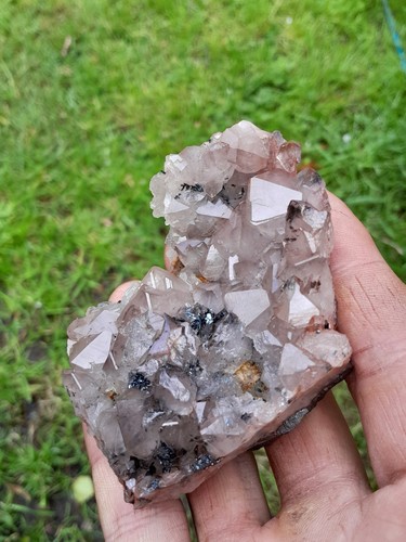 Smokey quartz with specularite - smokey,