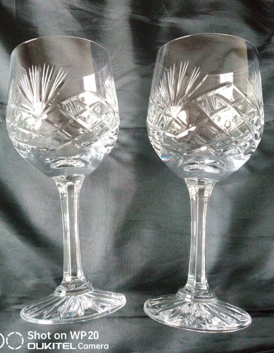 Two vintage crystal cut - two,