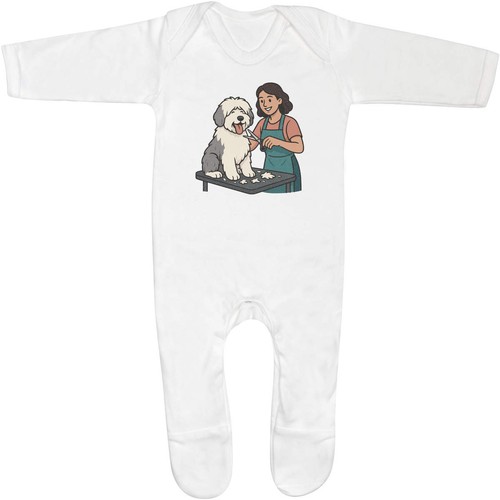 Dog groomer baby - baby, sleepsuit