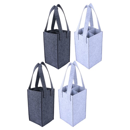 4pcs felt wine bottle tote - 4pcs,