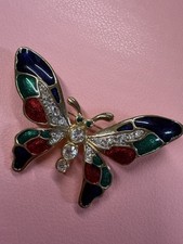 Butterfly Pin Brooch Gold Tone