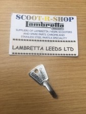 LAMBRETTA BLANK KEY - CHROME . NEW - FREE POST.