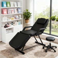 Adjust Massage Table Spa Bed Facial Tattoo Therapy Salon Chair With Stool Chair