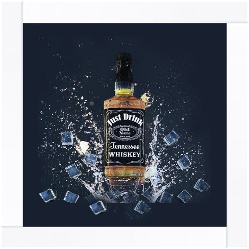 Jack daniels whiskey bottle - 3d,