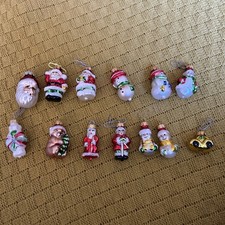 Vintage 1950s-1960s  5cm Mercury Glass Christmas Tree Ornaments