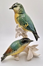 KARL ENS VOLKSTEDT PORCELAIN BIRD FIGURE A PAIR of SISKINS