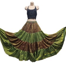 Silk Blend Sari 6/7 Yard Skirt