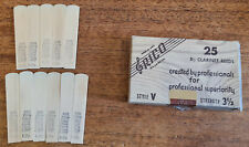 Vintage Rico Reeds, Strength 3.5 for Bb Clarinet, Box of 11, Old Packaging