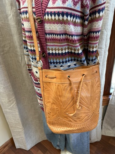 American west leather bucket - west,