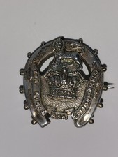 Solid Silver Victorian Sweetheart Brooch Badge "THE KINGS OWN SCOTTISH BORDERERS