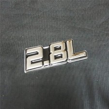 1x Chrome 2.8L Black Metal Badge Emblem Decal Sticker 3D V6 Sports Motors Hybrid
