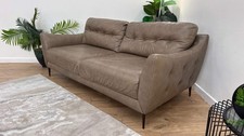 Sofology Cordelia Leather 3 Seater in Alaska Taupe