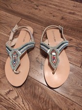Ladies Beaded Sandals Size 41 - 8
