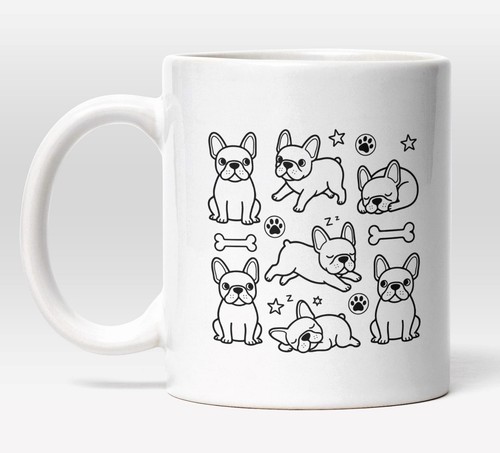 Cute french bulldog - mug,, dog