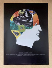 VINTAGE NIKE AIR TRAINERS ORIGINAL MAGAZINE ADVERT A4 POSTER 1996