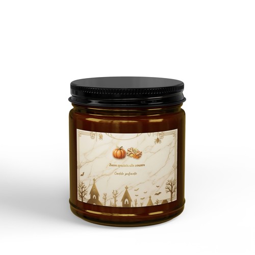 Pumpkin spice label soy candle - pumpkin,